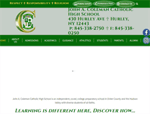 Tablet Screenshot of colemancatholic.net
